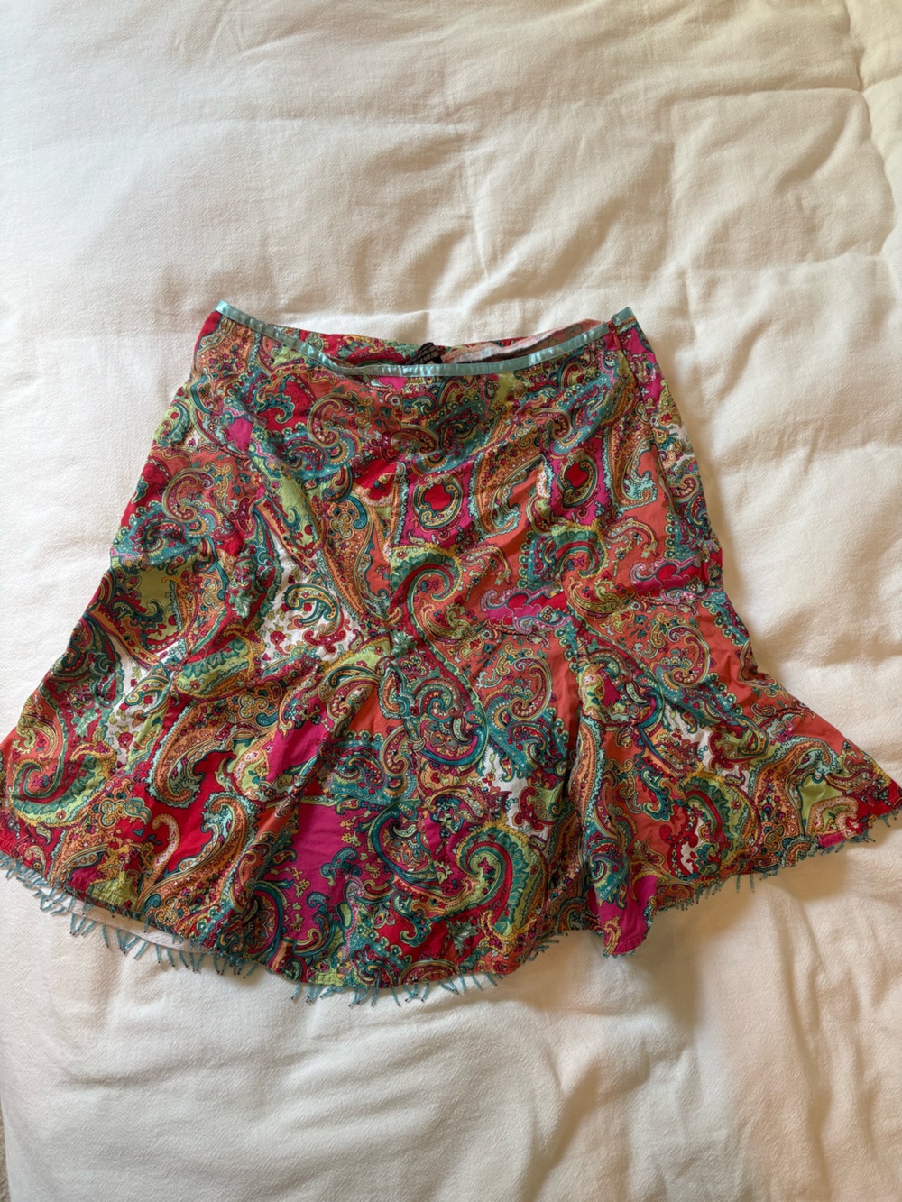 Boho Beaded Colorful Skirt Summer